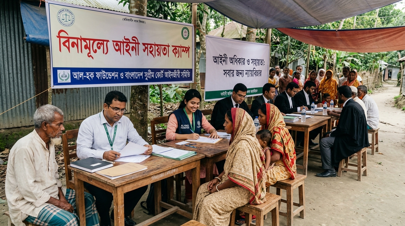 বিনামূল্যে আইনি পরামর্শ ও লিগ্যাল এইড ক্যাম্প